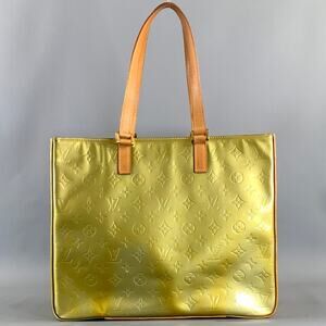 LOUIS VUITTON Yellow Tan LM0051 Monogram Tote Handbag